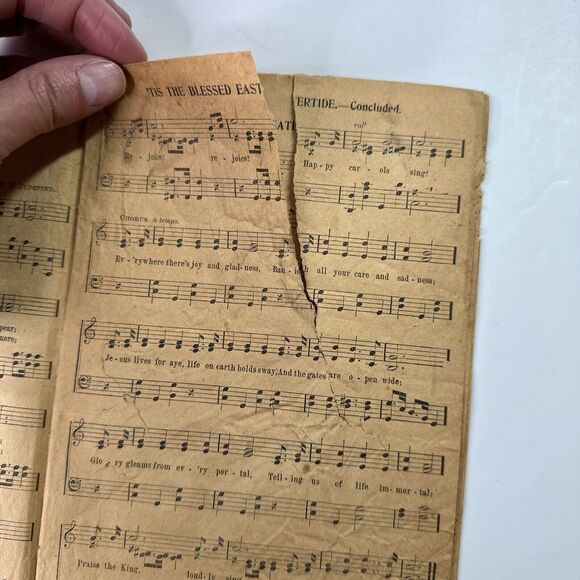 Antique 1918 Gates Of Life Easter Service Sample Copy Music Booklet Judefind - Picture 8 of 11